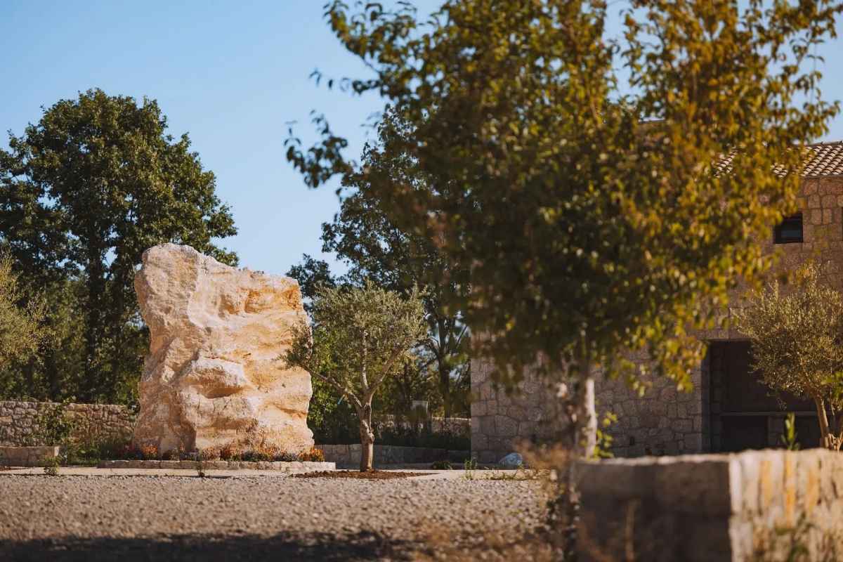 Stone architecture in front of Barović winery