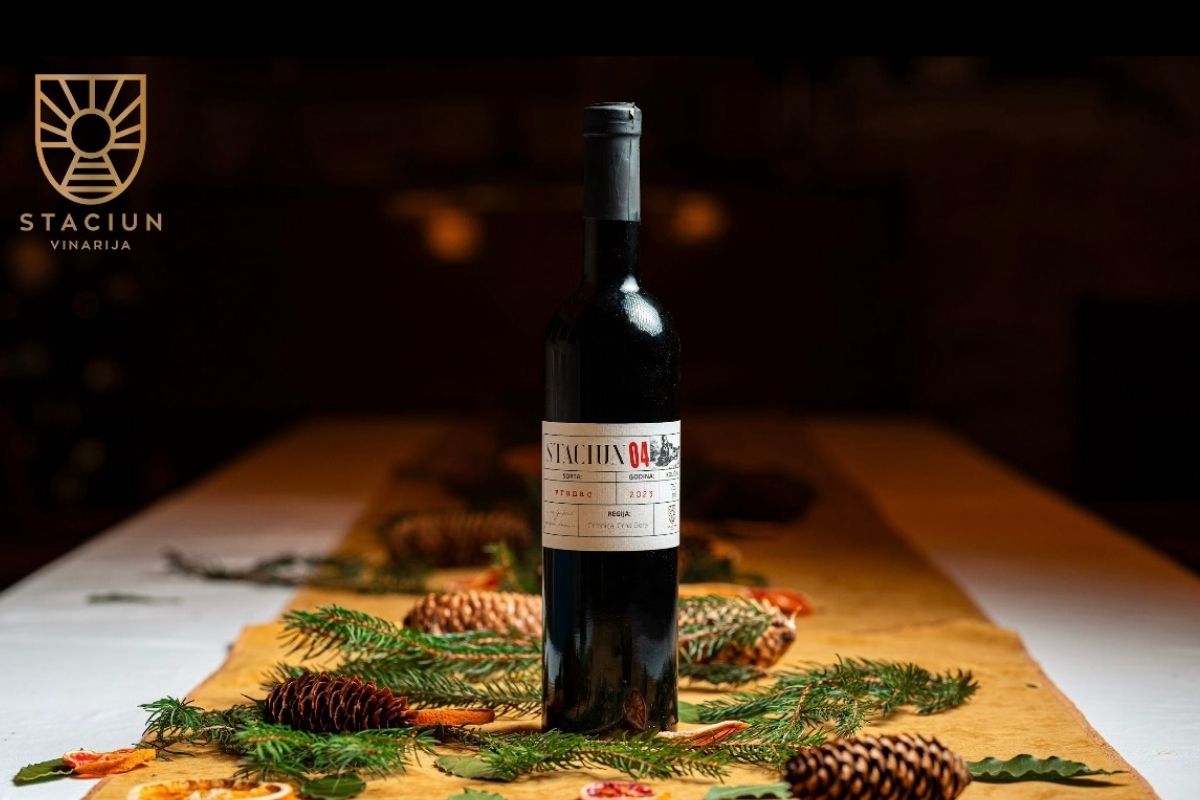 Bottle wine from Staciun winery Montenegro