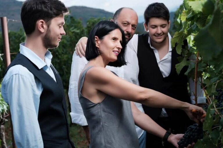 Family moment among the vines at Cine Wine Vukčević