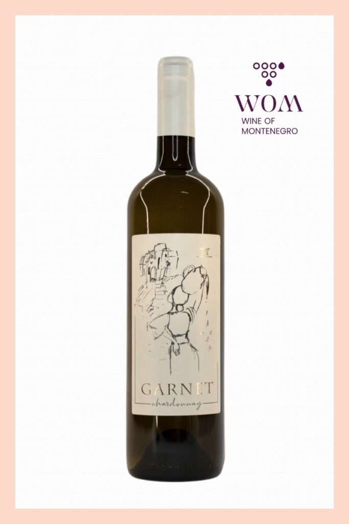 Garnet Chardonnay 2023 – dry white wine with aromas of green apple and peach. Light golden color with greenish hues, moderate acidity, and a refreshing taste. Pairs beautifully with grilled seafood, oysters, light pasta dishes, and fresh summer salads with citrus dressing