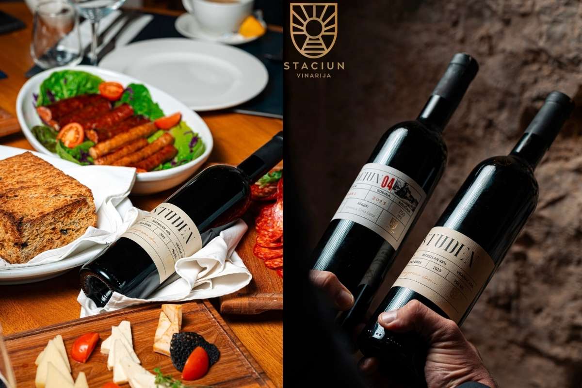 Montenegrin food paired with wine at Staciun winery
