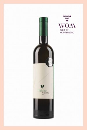 Vukićević Malvazija 2023 – elegant dry white wine from Montenegro, made from Malvasia Istriana grapes. Aromas of citrus, green apple, and subtle floral notes. Crisp, refreshing, and well-balanced on the palate. Ideal with seafood, white meats, and light pasta dishes.