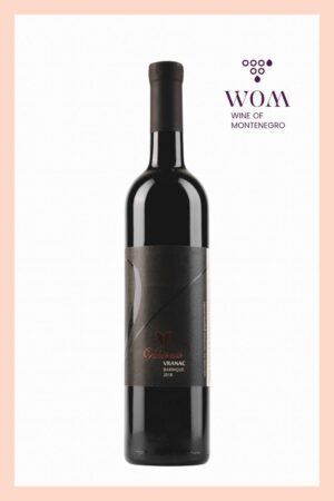 Vukićević Vranac Barrique 2019 – dry red wine from Montenegro, showcasing the noble character of Vranac. Aged in French oak barrels, it offers aromas of dark berries, vanilla, and subtle spices. Full-bodied with a long finish. Ideal with grilled meats, aged cheeses, and rich stews.