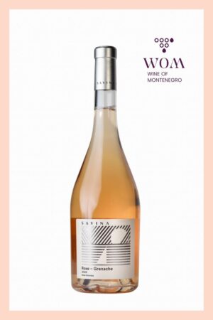Savina Rosé 0,75L – elegant dry rosé wine from Montenegro, predominantly made from Grenache grapes. Aromas of ripe red berries and citrus, with a crisp, refreshing finish. Ideal for pairing with seafood, salads, and light pasta dishes.