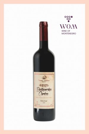 Bojanović Balkanska Carica – aromatic white wine from Montenegro with notes of orchard fruits, citrus blossoms, and subtle mineral undertones. Elegant, crisp, and refreshing. Ideal with seafood, light appetizers, and white meats.