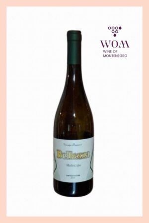 Bojanović Bellezza Malvasia 2024 – fresh, elegant white wine with floral notes and ripe white fruits like peach and pear. Clean, mineral finish with crispness from stainless-steel aging. Ideal with grilled fish, white meats, risottos, soft cheeses, Mediterranean cuisine.