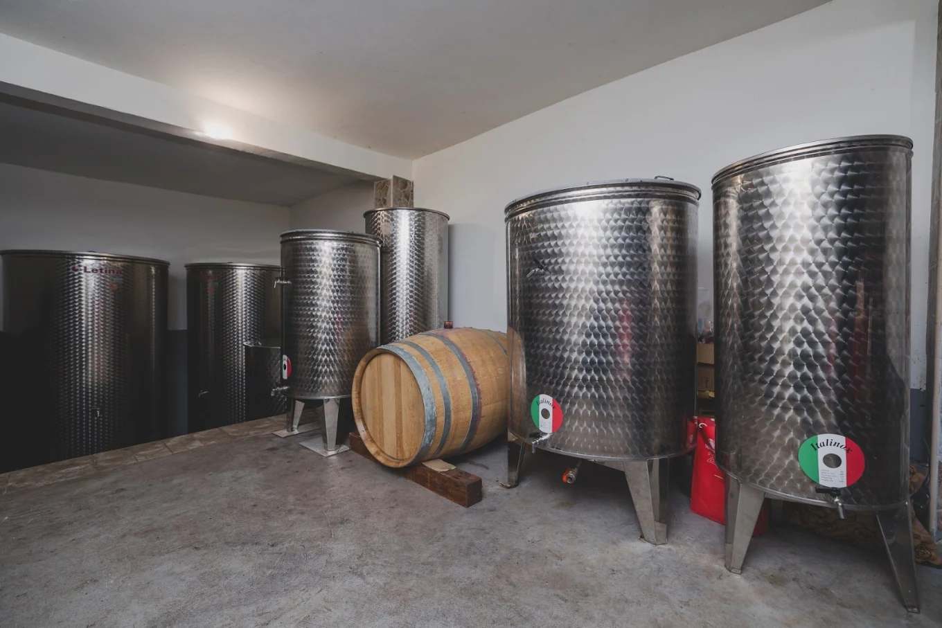 Wine cellar in winery Rackovic