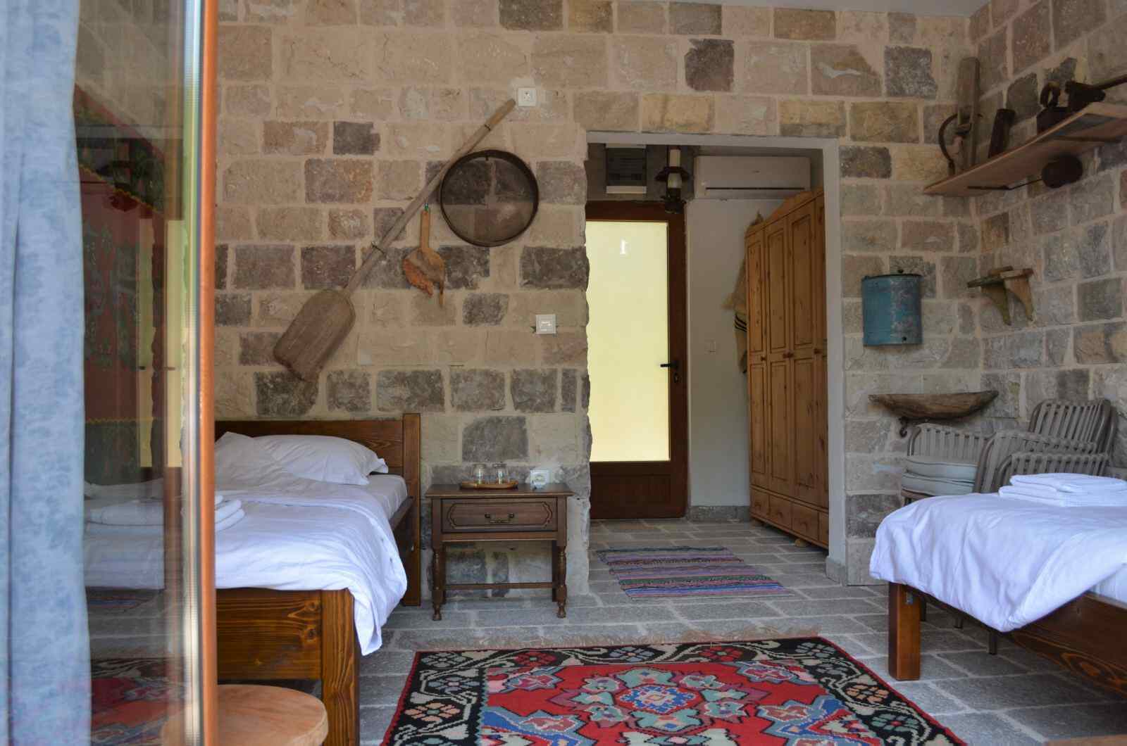Rustic bedroom winery stay Montenegro