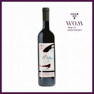 Red wine Aria Vranac from Bogojević winery Montenegro